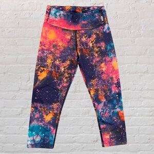 KOS. USA brand. Galaxy space. Crop leggings 18”. Size: SMALL.